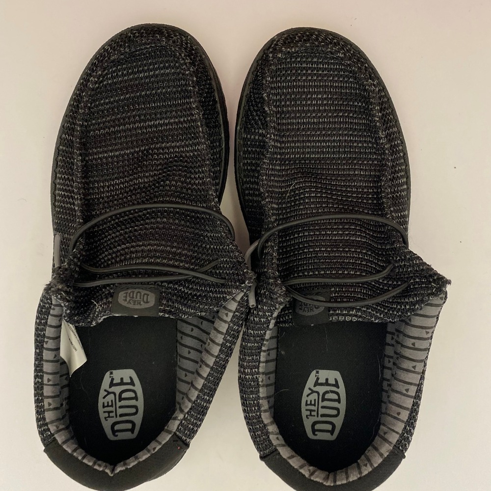 Hey Dude Gorpcore Wally Sox Mens Size 7 Black Lightweight Slip On Loafers - Picture 5 of 6